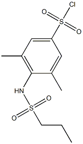  3,5-dimethyl-4-(propane-1-sulfonamido)benzene-1-sulfonyl chloride