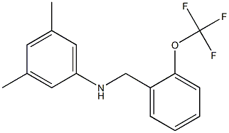3,5-dimethyl-N-{[2-(trifluoromethoxy)phenyl]methyl}aniline Struktur