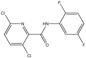 3,6-dichloro-N-(2,5-difluorophenyl)pyridine-2-carboxamide 化学構造式