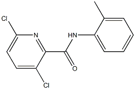 3,6-dichloro-N-(2-methylphenyl)pyridine-2-carboxamide 结构式
