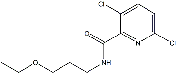 3,6-dichloro-N-(3-ethoxypropyl)pyridine-2-carboxamide Struktur
