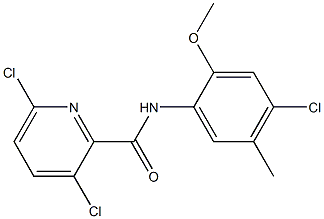 3,6-dichloro-N-(4-chloro-2-methoxy-5-methylphenyl)pyridine-2-carboxamide Structure