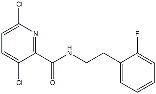 3,6-dichloro-N-[2-(2-fluorophenyl)ethyl]pyridine-2-carboxamide Struktur
