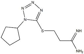 3-[(1-cyclopentyl-1H-1,2,3,4-tetrazol-5-yl)sulfanyl]propanimidamide,,结构式