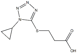 3-[(1-cyclopropyl-1H-tetrazol-5-yl)thio]propanoic acid Struktur