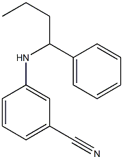 3-[(1-phenylbutyl)amino]benzonitrile,,结构式