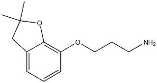 3-[(2,2-dimethyl-2,3-dihydro-1-benzofuran-7-yl)oxy]propan-1-amine,,结构式