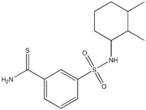 3-[(2,3-dimethylcyclohexyl)sulfamoyl]benzene-1-carbothioamide,,结构式