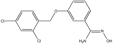3-[(2,4-dichlorophenyl)methoxy]-N'-hydroxybenzene-1-carboximidamide 化学構造式