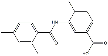 3-[(2,4-dimethylbenzoyl)amino]-4-methylbenzoic acid Struktur