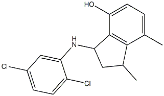 3-[(2,5-dichlorophenyl)amino]-1,7-dimethyl-2,3-dihydro-1H-inden-4-ol Structure