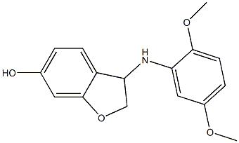 3-[(2,5-dimethoxyphenyl)amino]-2,3-dihydro-1-benzofuran-6-ol 结构式