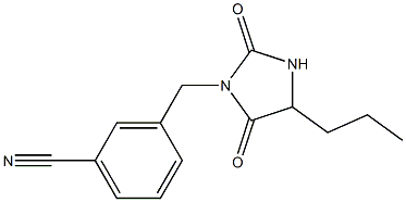 3-[(2,5-dioxo-4-propylimidazolidin-1-yl)methyl]benzonitrile,,结构式