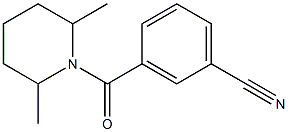 3-[(2,6-dimethylpiperidin-1-yl)carbonyl]benzonitrile 结构式