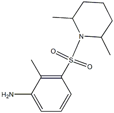 3-[(2,6-dimethylpiperidine-1-)sulfonyl]-2-methylaniline,,结构式