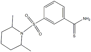 3-[(2,6-dimethylpiperidine-1-)sulfonyl]benzene-1-carbothioamide,,结构式