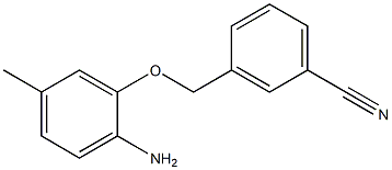 3-[(2-amino-5-methylphenoxy)methyl]benzonitrile,,结构式