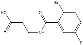 3-[(2-bromo-5-fluorobenzoyl)amino]propanoic acid 化学構造式