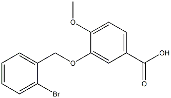 3-[(2-bromobenzyl)oxy]-4-methoxybenzoic acid Struktur