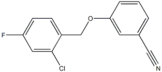3-[(2-chloro-4-fluorophenyl)methoxy]benzonitrile,,结构式