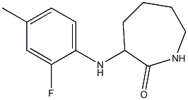 3-[(2-fluoro-4-methylphenyl)amino]azepan-2-one Struktur