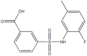 3-[(2-fluoro-5-methylphenyl)sulfamoyl]benzoic acid