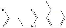 3-[(2-iodobenzoyl)amino]propanoic acid Structure