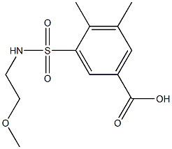 3-[(2-methoxyethyl)sulfamoyl]-4,5-dimethylbenzoic acid 化学構造式