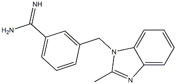 3-[(2-methyl-1H-benzimidazol-1-yl)methyl]benzenecarboximidamide Structure