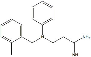 3-[(2-methylbenzyl)(phenyl)amino]propanimidamide Structure
