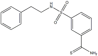 3-[(2-phenylethyl)sulfamoyl]benzene-1-carbothioamide Structure