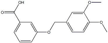 3-[(3,4-dimethoxyphenyl)methoxy]benzoic acid 结构式