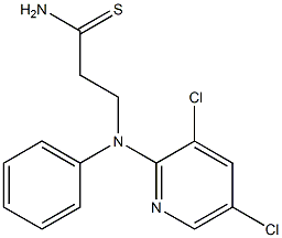 3-[(3,5-dichloropyridin-2-yl)(phenyl)amino]propanethioamide Structure