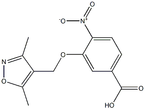 3-[(3,5-dimethylisoxazol-4-yl)methoxy]-4-nitrobenzoic acid 结构式