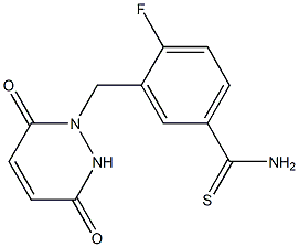 3-[(3,6-dioxo-3,6-dihydropyridazin-1(2H)-yl)methyl]-4-fluorobenzenecarbothioamide Struktur