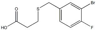 3-[(3-bromo-4-fluorobenzyl)thio]propanoic acid Structure