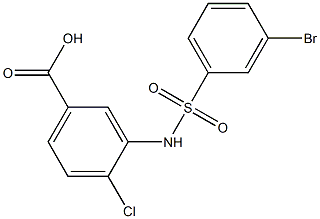 3-[(3-bromobenzene)sulfonamido]-4-chlorobenzoic acid Structure