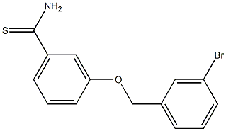 3-[(3-bromobenzyl)oxy]benzenecarbothioamide 结构式