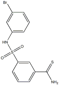 3-[(3-bromophenyl)sulfamoyl]benzene-1-carbothioamide,,结构式