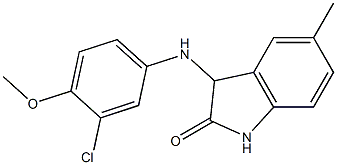 3-[(3-chloro-4-methoxyphenyl)amino]-5-methyl-2,3-dihydro-1H-indol-2-one