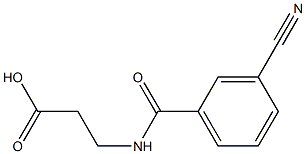 3-[(3-cyanophenyl)formamido]propanoic acid,,结构式