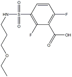 3-[(3-ethoxypropyl)sulfamoyl]-2,6-difluorobenzoic acid Structure