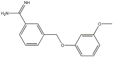 3-[(3-methoxyphenoxy)methyl]benzenecarboximidamide 化学構造式