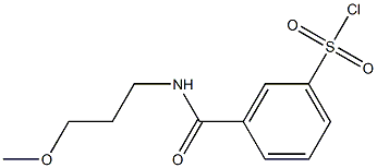 3-[(3-methoxypropyl)carbamoyl]benzene-1-sulfonyl chloride 化学構造式