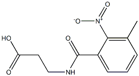 3-[(3-methyl-2-nitrophenyl)formamido]propanoic acid,,结构式