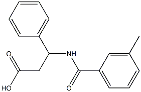 3-[(3-methylbenzoyl)amino]-3-phenylpropanoic acid 结构式