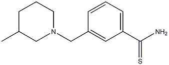 3-[(3-methylpiperidin-1-yl)methyl]benzenecarbothioamide,,结构式