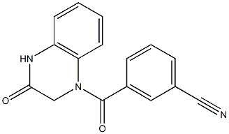 3-[(3-oxo-1,2,3,4-tetrahydroquinoxalin-1-yl)carbonyl]benzonitrile Struktur