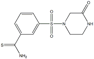 3-[(3-oxopiperazin-1-yl)sulfonyl]benzenecarbothioamide Structure