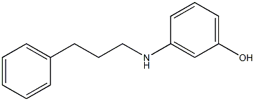 3-[(3-phenylpropyl)amino]phenol 化学構造式